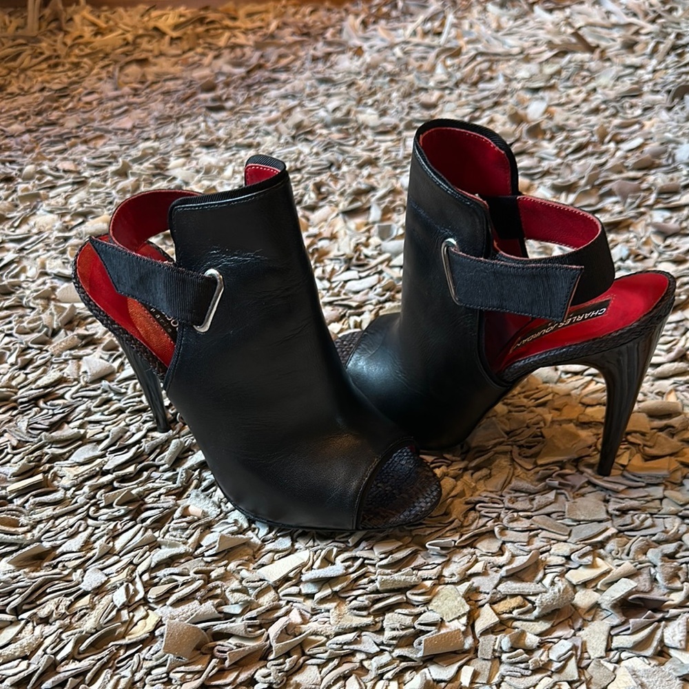 Elegant Black High Heel Sandals